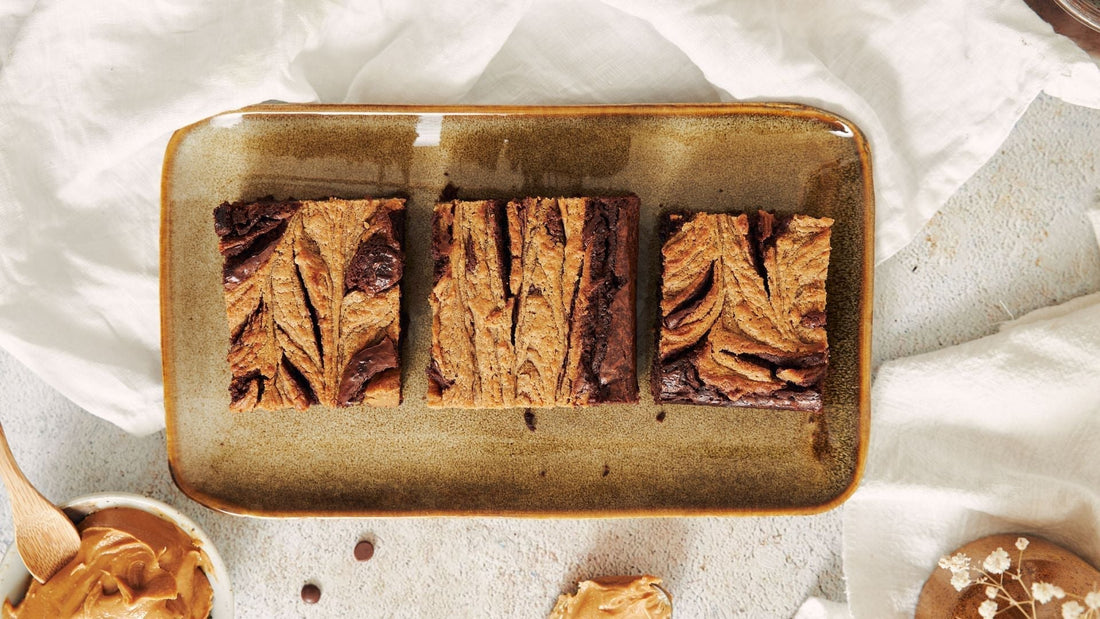 Brownies de chocolate y mantequilla de maní: intensos, húmedos y 100% naturales