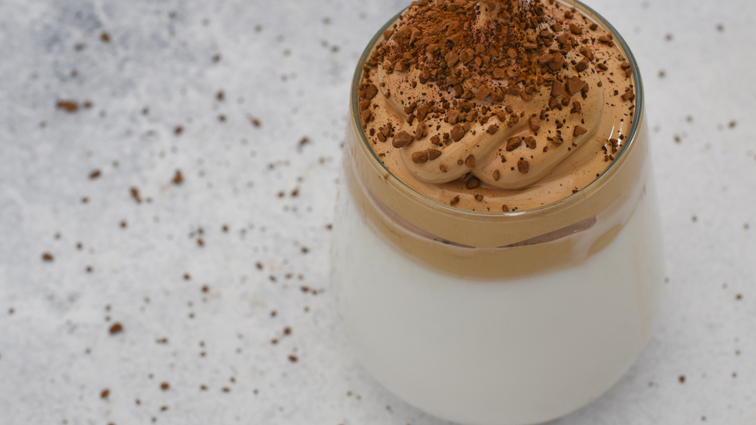 Mousse de mantequilla de maní con yogurt griego