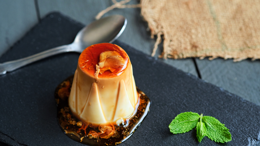 Panna cotta ligera con yogurt y miel