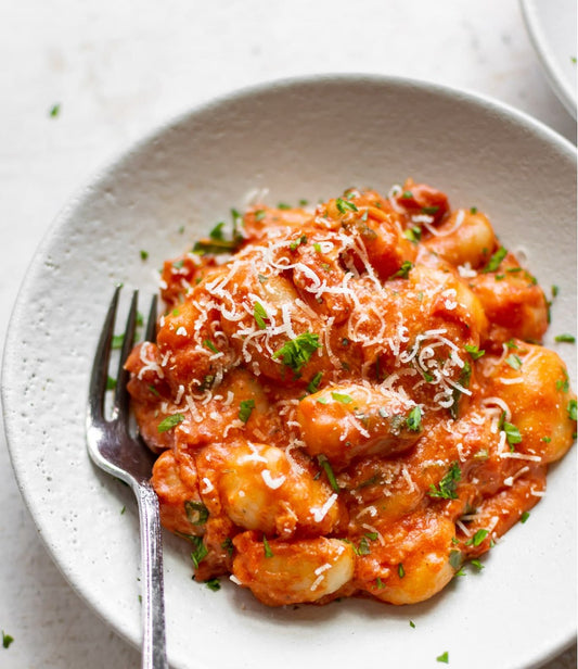 Cremosa salsa de tomate para Gnocchis de ricotta