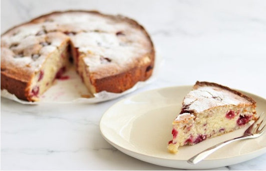 Queque de ricotta y frambuesa