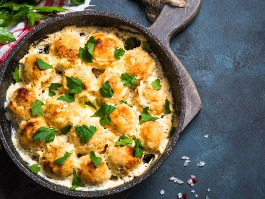 Gnocchi gratinados con queso parmesano