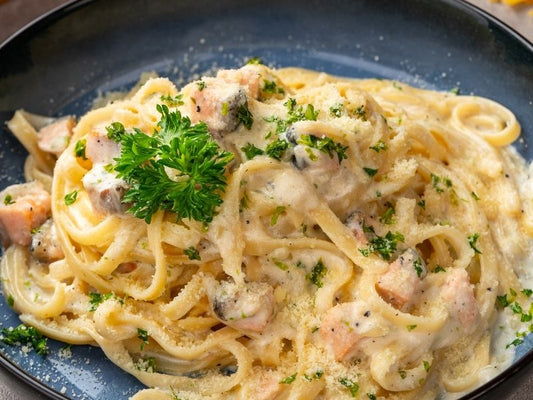 Fettuccine Alfredo con queso ricotta