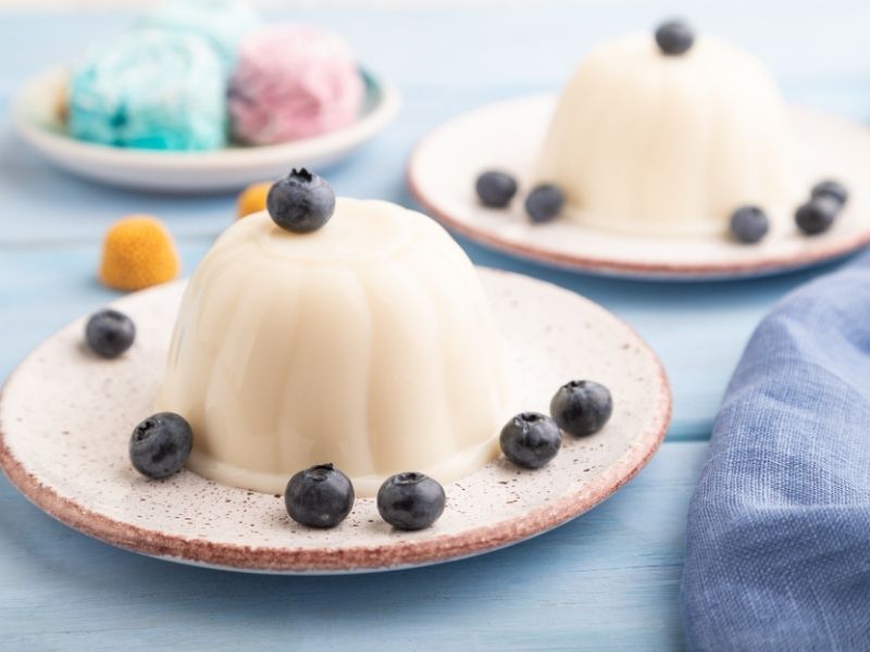 Gelatina de yogurt griego con miel