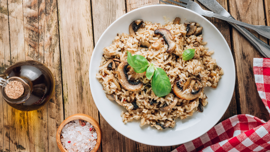 Risotto de Champiñones con Yogurt Griego